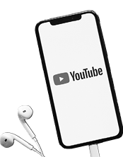 Riga, Latvia - March 25, 2018: Latest generation iPhone X with YouTube logo on the screen 