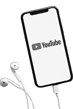 Riga, Latvia - March 25, 2018: Latest generation iPhone X with YouTube logo on the screen 