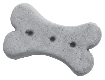 Biscuit Dog Bone Isolated on a White Background 