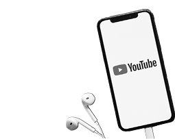 Riga, Latvia - March 25, 2018: Latest generation iPhone X with YouTube logo on the screen.