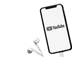 Riga, Latvia - March 25, 2018: Latest generation iPhone X with YouTube logo on the screen.
