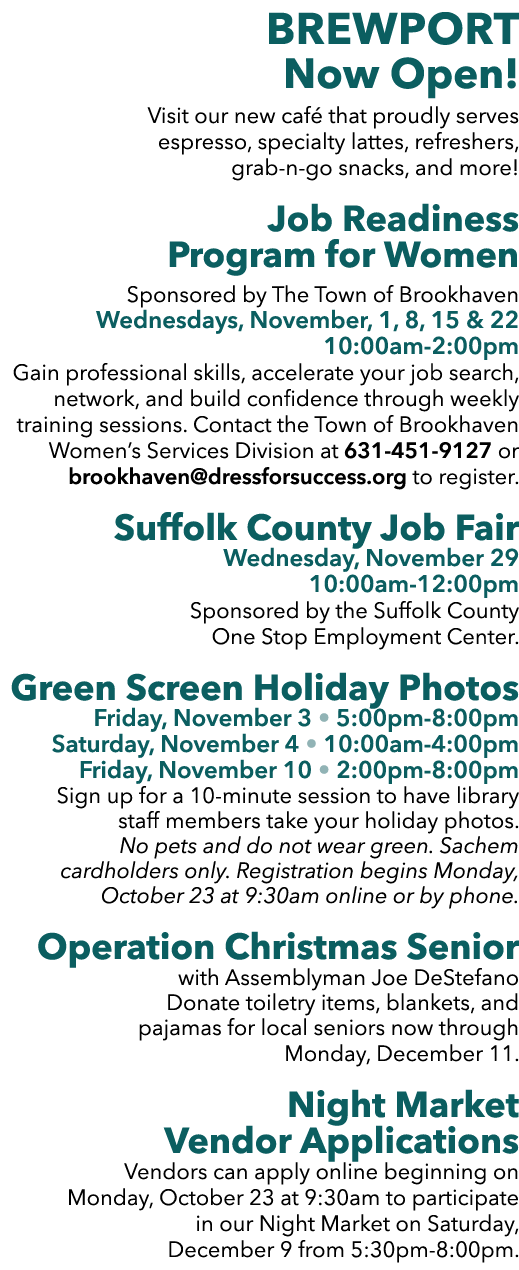 Brewport Now Open! Visit our new caf that proudly serves espresso, specialty lattes, refreshers, grab n go snacks, a...