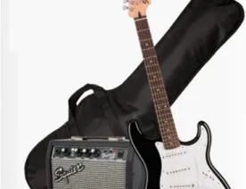 Electric Guitar with case and amp