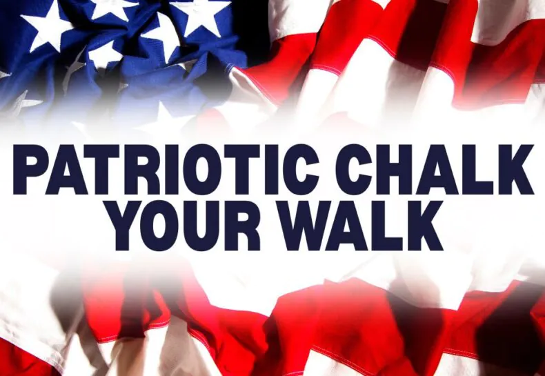 Patriotic Chalk Your Walk