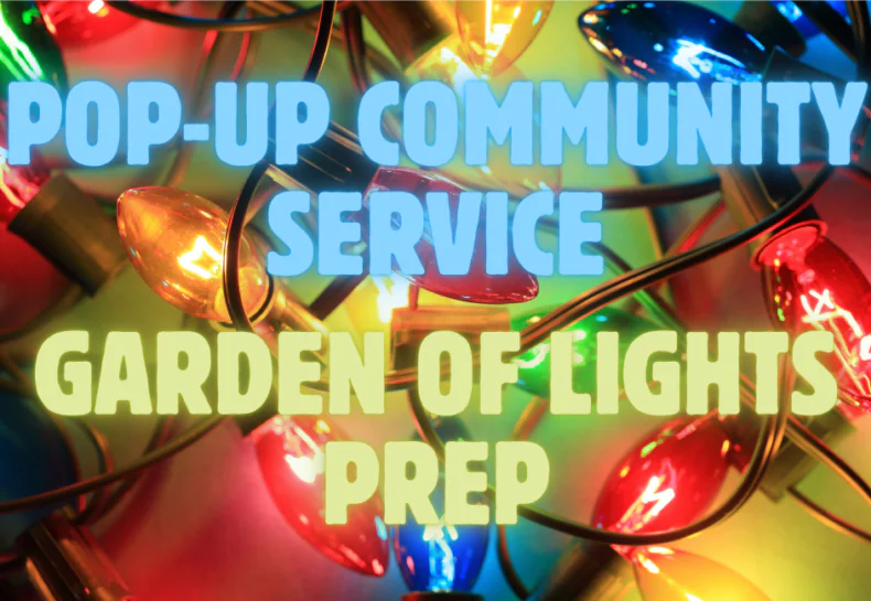 Pop Up Community Service: Garden Of Lights Prep